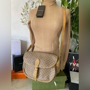 Gucci Tan Monogram Crossbody Bag